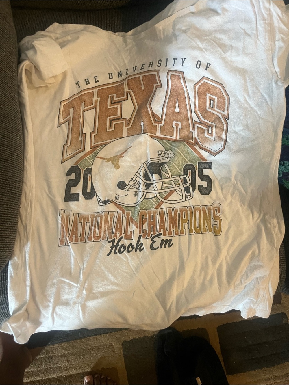 University of Texas White & Burnt Orange Championship Bedding Tee